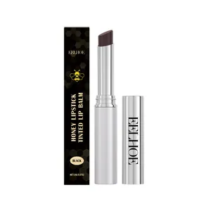 EELHOE Moisturizing Honey Tinted Lip Balm in black honeycomb pattern packaging box