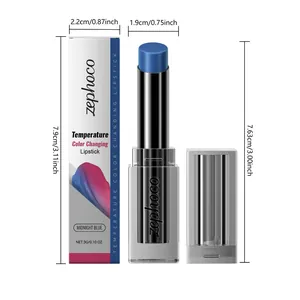 Detailansicht des farbwechselnden Lippenstifts Midnight Blue mit Maßen 2,2x7,9cm