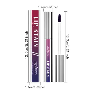 Tinta labbra peel-off Zephoco con confezione, altezza 13,5 cm e volume 2,5 ml indicati
