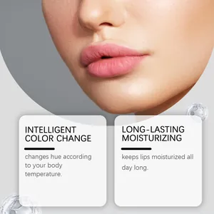 Detailansicht des feuchtigkeitsspendenden farbwechselnden Lippenbalsams für glatte Lippen