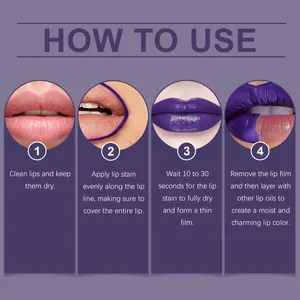 Umfassende Anleitung zum Auftragen von lilafarbenem Peel-off-Lippenstift für ein mattes Finish