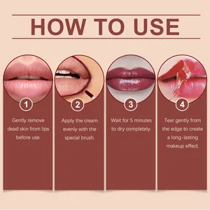 Guía detallada paso a paso para aplicar el tinte de labios peel-off de larga duración