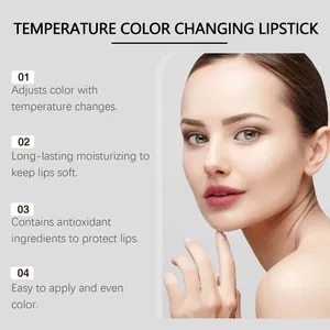 Detailansicht des temperaturabhängigen Lippenstifts für langanhaltende Feuchtigkeit