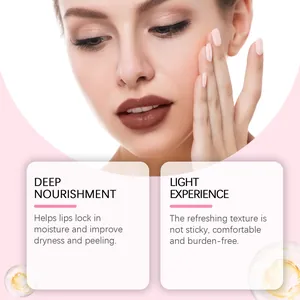 Detailopname van hydraterende lipolie met een glanzende finish en diepe voeding.