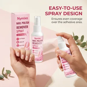 Detail von Nymixa Nagellackentferner-Spray zur Reinigung von Kleberesten auf Nägeln