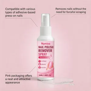 Sanftes Nymixa Nagellackentferner-Spray für künstliche Nägel zum Aufkleben 50ml Flasche