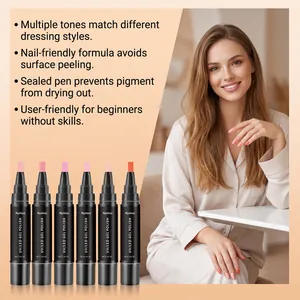 Detailed view of Nymixa UV/LED gel polish pen set in multiple shades for nail art