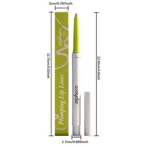 Detaillierte Abmessungen und Produktgrößenübersicht für zephoco Plumping Lip Liner mit Box