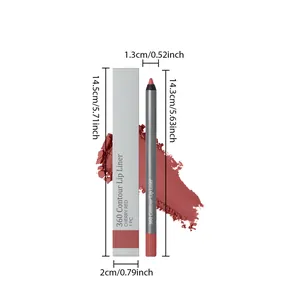 Detaillierte Produktansicht eines kirschroten matten Lippenstifts mit Größenangaben