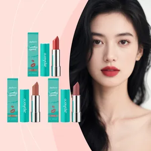 Hydrating Smoothing Lipstick Waterproof Long-lasting Moisturizing Lip Gloss for Women Daily Workplace Makeup 3.8g Lip Tint