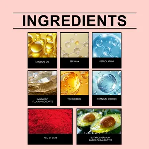 Detalle macro de los ingredientes del brillo de labios hidratante como manteca de karité.