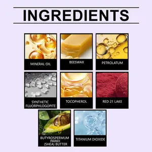 Nourishing ingredients like Shea Butter and Vitamin E for jelly lip gloss detail