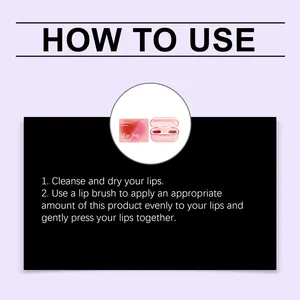 English usage guide for Zephoco dual-color lip jelly showing step-by-step application