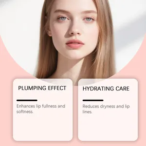 Detalle que muestra los beneficios hidratantes y voluminizadores para los labios