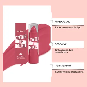 Detalle de los ingredientes del labial Rose Pink: aceite mineral y cera de abeja.