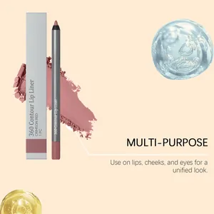 Vielseitiger karminroter wasserfester Lippenkonturenstift mit mattem Finish für Lippen