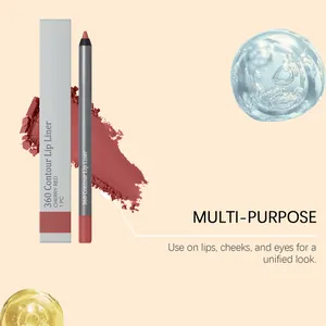 Vielseitiger kirschroter Konturenlippenstift für Lippen, Wangen und Augen, mattes Finish
