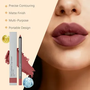 Detailansicht des kirschroten matten Lippenkonturenstifts mit Lippen-Effekt