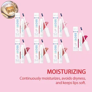 Meerdere tinten Zephoco peel-off lipgloss met een intensieve hydraterende werking voor lippen.