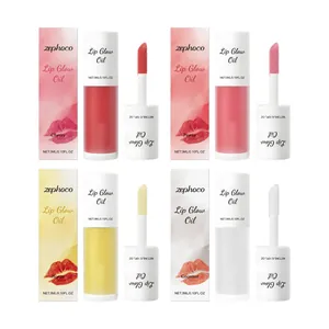 Zephoco Hydrierendes Lippenöl Leichtes Pflegendes Nicht Klebendes Lipgloss Für Weiche Strahlende Lippen Tägliches Lippen Make-up Damen
