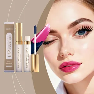 Zephoco peel-off lip stain masque detail showing pink matte finish and application