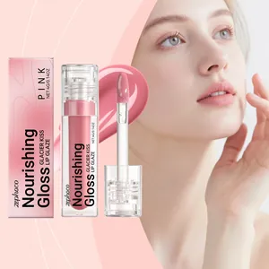 ZEPHOCO Rose Glacier Kiss Brillant à Lèvres Hydratant Nourrissant Non Collant Repulpant Glaçage à Lèvres Avec Vitamine E Femmes Maquillage