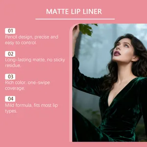 Professioneller matter Lippenkonturenstift in Pflaumenviolett mit Produkteigenschaften