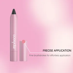 Detailed view of pink velvet lip crayon for precise application and smooth strokes