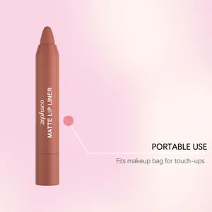 Zephoco matter Lippenkonturenstift in Nude-Rosa für einfaches Auffrischen unterwegs.