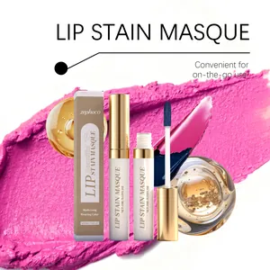 Detailed view of ZEPHOCO matte peel-off lip stain packaging and smooth liquid texture