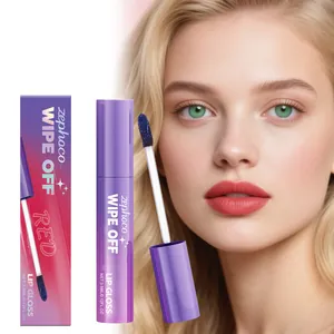 Zephoco red peel-off lip stain set with moisturizing formula for natural finish