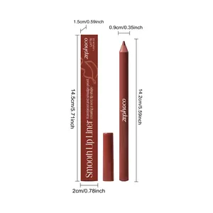 Detaillierte Maße des wasserfesten Zephoco Lippenkonturenstifts in Latte Brown.