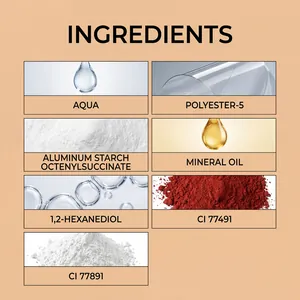 Detaillierte Inhaltsstoffe für wasserfesten Lip Liner mit Aqua und Mineralien