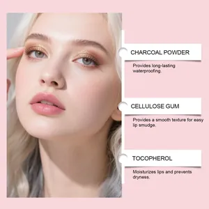 Detailansicht des warmen pfirsichbraunen Lippenkonturenstifts mit Inhaltsstoffen