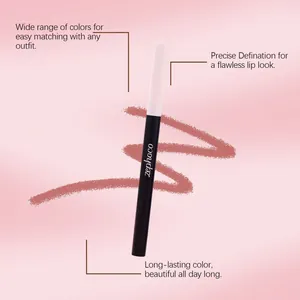 Detailansicht des zephoco matten Lippenkonturenstifts in Rosé für präzise Lippen