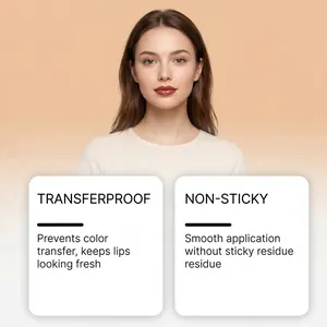 Moisturizing lip glaze in black tea color, transferproof and non-sticky formula