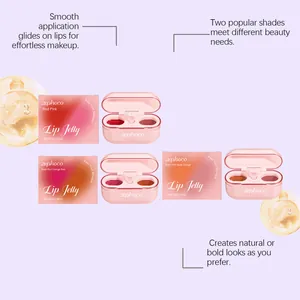 Zephoco dual-color lip jelly sets featuring glossy glass finish in multiple autumn shades