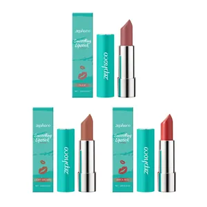 Zephoco smoothing lipstick set with moisturizing and waterproof finish in three shades