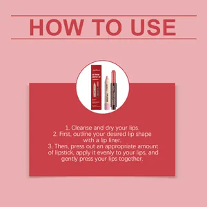 Guía paso a paso sobre cómo usar el set de delineador de labios y lápiz labial crema
