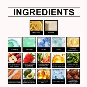 Elenco dettagliato degli ingredienti naturali per il balsamo labbra