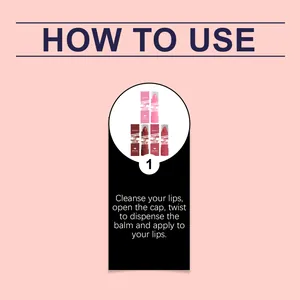 Instructional guide on how to use Zephoco moisturizing lipstick for a smooth natural look