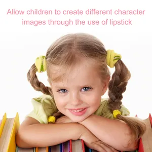 Creative character play with safe and washable children's toy lipstick for kids