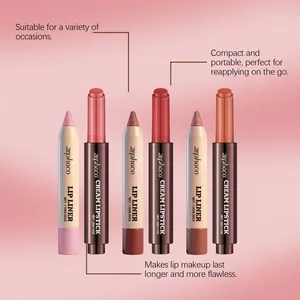 Set compacto de delineador y lápiz labial Zephoco para maquillaje profesional