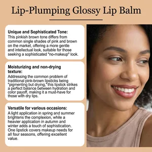 Balsamo labbra rimpolpante rosa-marrone idratante per un effetto naturale no-makeup