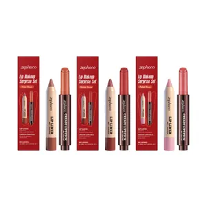 Set de maquillaje de labios Zephoco con perfilador y lápiz labial en 3 tonos
