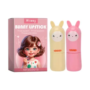 Safe WIIEEY children toy lipstick set with cute bunny design and gentle formula