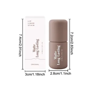 Detaillierter matter langanhaltender Lipliner mit Verpackungsmaße in cm und Zoll angabe