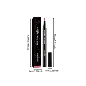 Zephoco rosa Lippenmarker Stift und Box Abmessungen in cm und Zoll Detailansicht