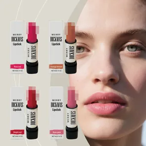 Gedetailleerde weergave van vier matte lippenstiftkleuren met professioneel modeleffect