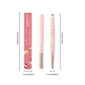 Detailliertes Diagramm mit den Maßen des Zephoco Doppelendigen Lippenliners und Concealers